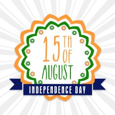 Tricolor badge for Indian Independence Day