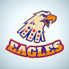 Sport logo with angry eagle