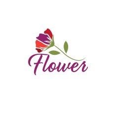 abstract flower vector design template