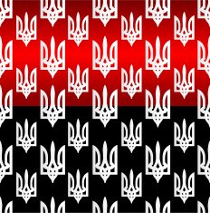 Seamless trident set backgrounds of Coat arms Ukraine