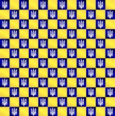 Seamless trident background of Coat arms Ukraine
