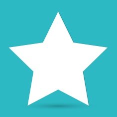 Communist star with hammer and sickle on white background
