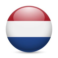 Round glossy icon of Netherlands