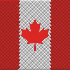 Flag of Canada from the rhombs background
