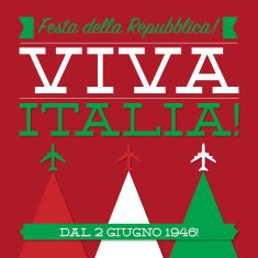 Italian Republic Day card in vector format N4