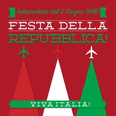 Italian Republic Day card in vector format N5