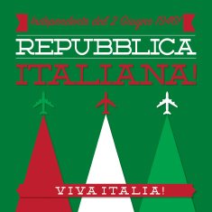 Italian Republic Day card in vector format N6