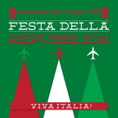 Italian Republic Day card in vector format N8