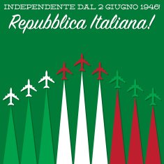 Italian Republic Day card in vector format N9