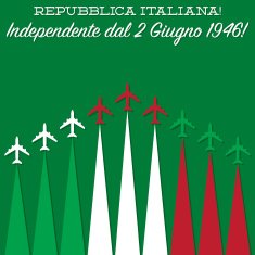 Italian Republic Day card in vector format N10