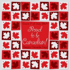 Mosaic Canada Day card in vector format N2