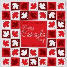Mosaic Canada Day card in vector format N4