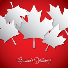 Overlay leaf Canada Day card in vector format N4