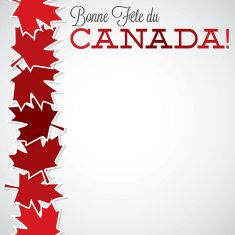 Leaf line Canada Day card in vector format N3