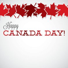 Leaf line Canada Day card in vector format N8