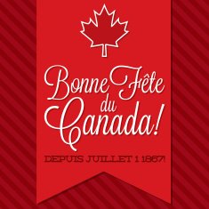 Canada Day sash card in vector format