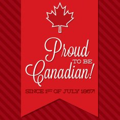 Canada Day sash card in vector format N2