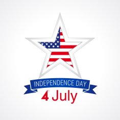 Independence day USA star white