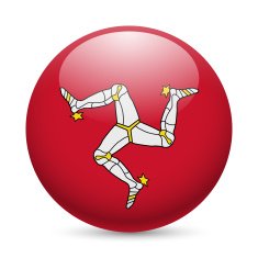 Round glossy icon of Isle Man