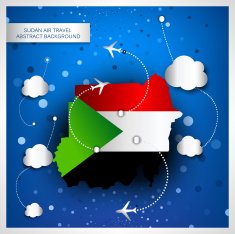 SUDAN AIR TRAVEL ABSTRACT BACKGROUND