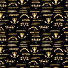 Seamless vector background with symbols of racing