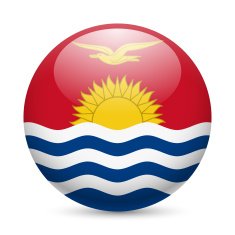 Round glossy icon of Kiribati