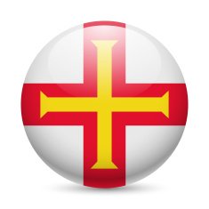 Round glossy icon of Guernsey