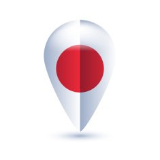 Map location pin with national flag N9