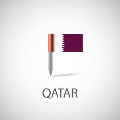 qatar flag pin