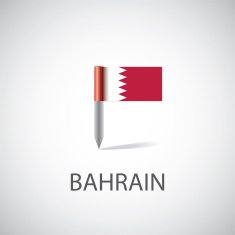 bahrain flag pin