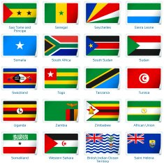 Sticker flags Africa
