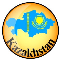 orange button with the image maps of Kazakhstan
