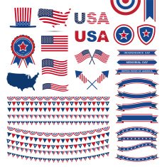 USA flag pattern element
