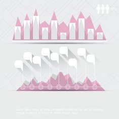 Elements for infographic Interactive chart with figures N6