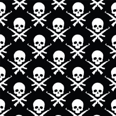 Skull with rifles pattern