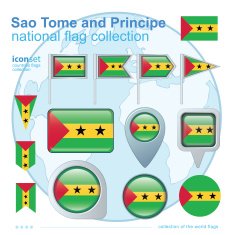 Flag of Sao tome and Principe icon collection