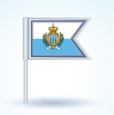Flag of San Marino icon collection vector illustration N2