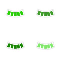 assembly realistic sticker design on paper garlands N5