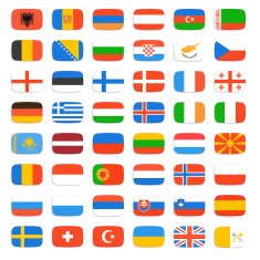 Flags of Europe complete set N3