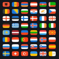 Flags of Europe complete set N4