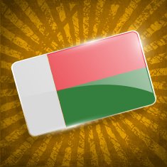 Flag of Madagascar with old texture