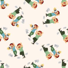 Protesters seamless pattern