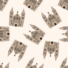 castle seamless pattern N5