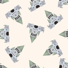 castle seamless pattern N7