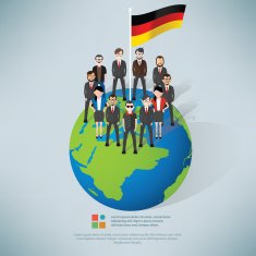 Germany businessman on clean background vector