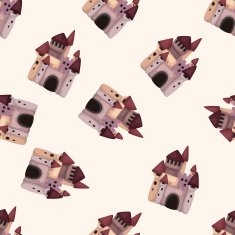 castle seamless pattern N11