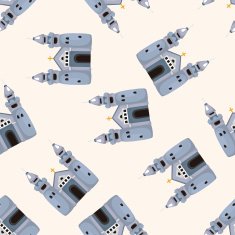 castle seamless pattern N13