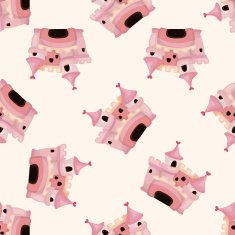castle seamless pattern N14