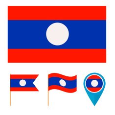 Laos country flag