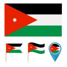 Jordan country flag